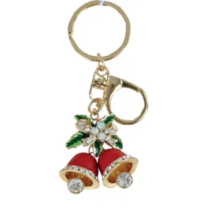 Χριστουγεννιάτικο Μεταλλικό Μπρελόκ Κουδούνια με Στρας