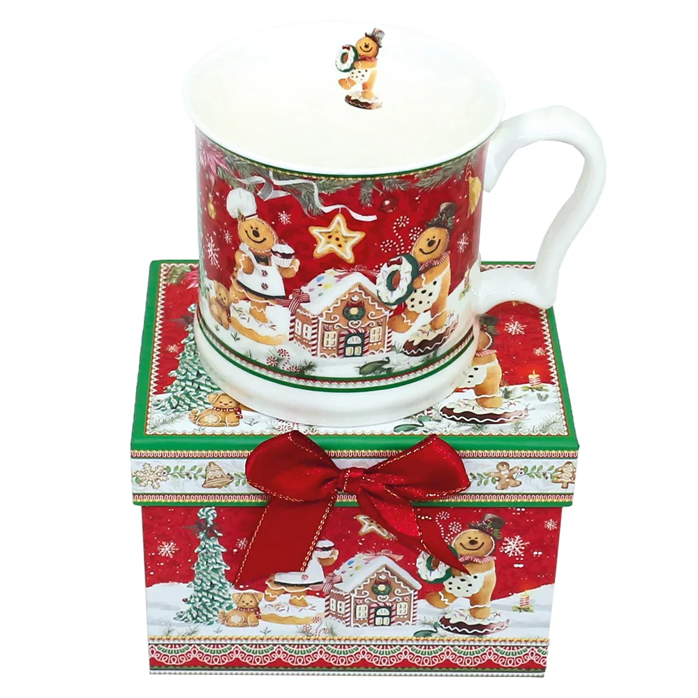 Σετ Δώρου: Χριστουγεννιάτικη Κούπα με Μπισκοτάνθρωπους σε Κουτί – 420ml